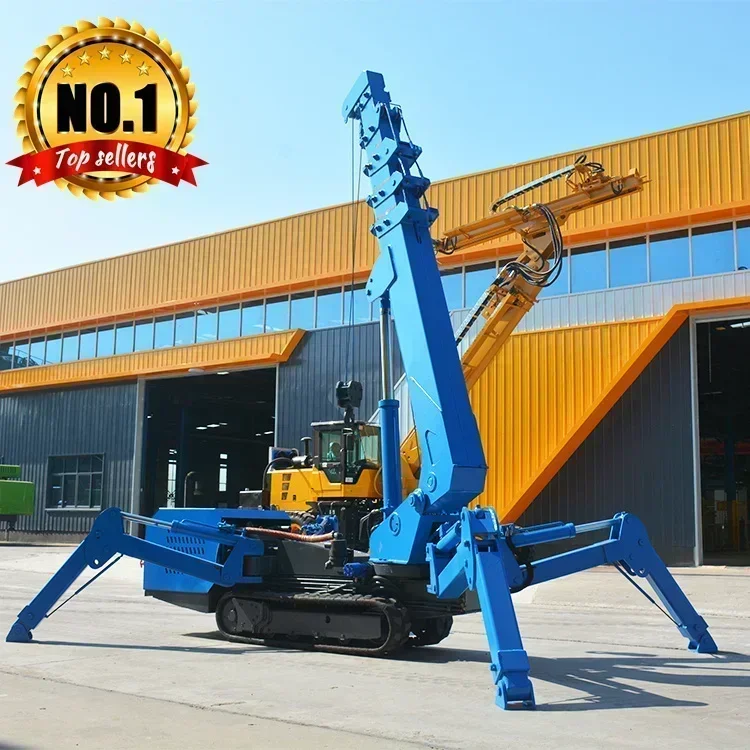 

Heavy Duty Mini Spider Crawler Crane Elevator Hoist Glass Curtain Wall Lift Portable 5 Ton Spider Crane with Foldable Boom