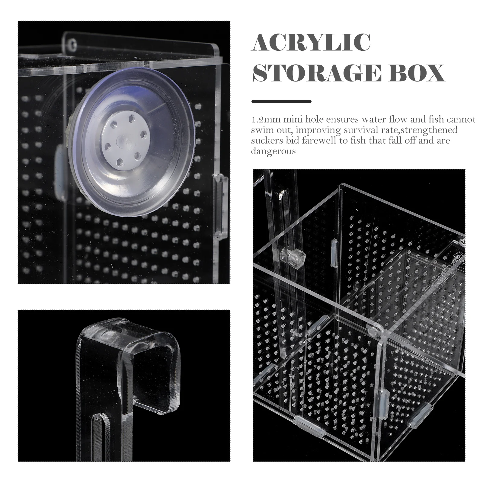 

1Set Aquarium Isolation Box Acrylic Fish Breeding Case for Fish Tank Hatchery Hatching Box and Holding Container