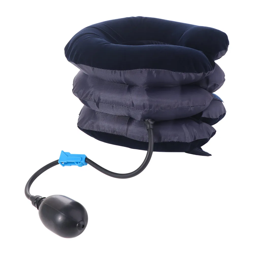 

3-слойные надувные носилки для шеи, дышащая защита, устройство для вытяжения шеи, однотрубное полуплюшевое устройство