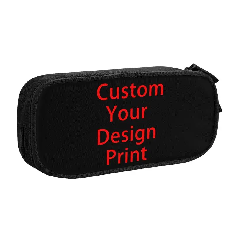 Custom Your Design School Pencil Cases Boys Gilrs Big Capacity Customized Logo Printed Pencil Bag Pouch Students Stationery