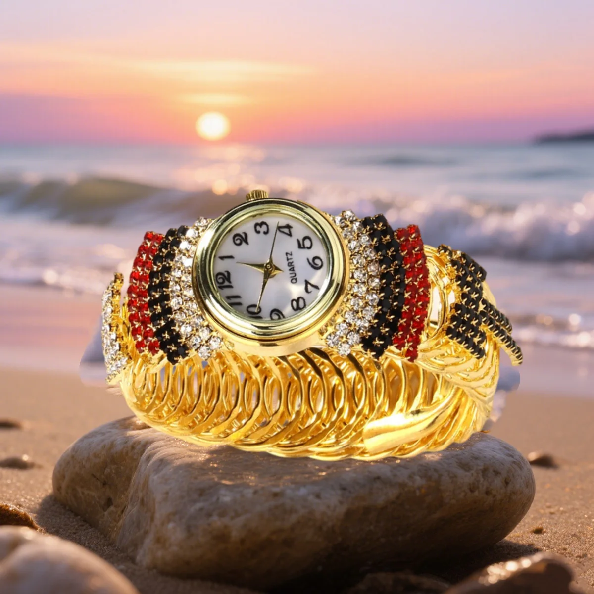 Роскошные часы-браслет, модный браслет, кварцевые часы из сплава со стразами для женщин, винтажные элегантные женские наручные часы, повседневная одежда