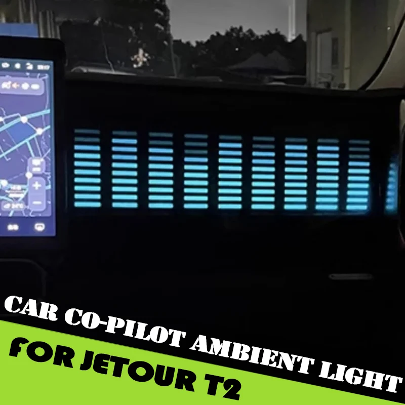 

Co-pilot Ambient Light Fit for Jetour Traveler T2 2023 2024 2025 Temperament Rhythm Voice Controlled Wiring-free Ambient Light