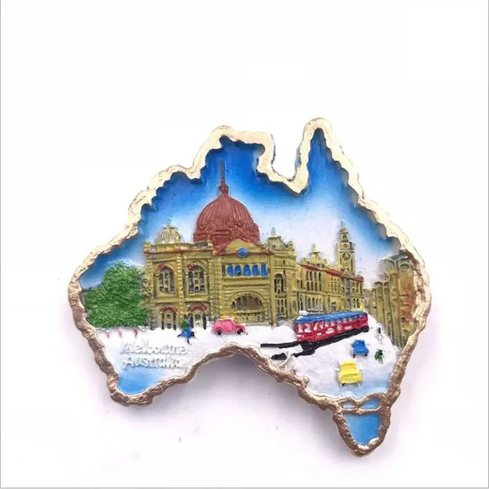 BABELEMI Australia Sydney Melbourne Fridge Magnet Refrigerator Magnets Travel Souvenirs 3D Resin Fridge Magnet Home Decorations