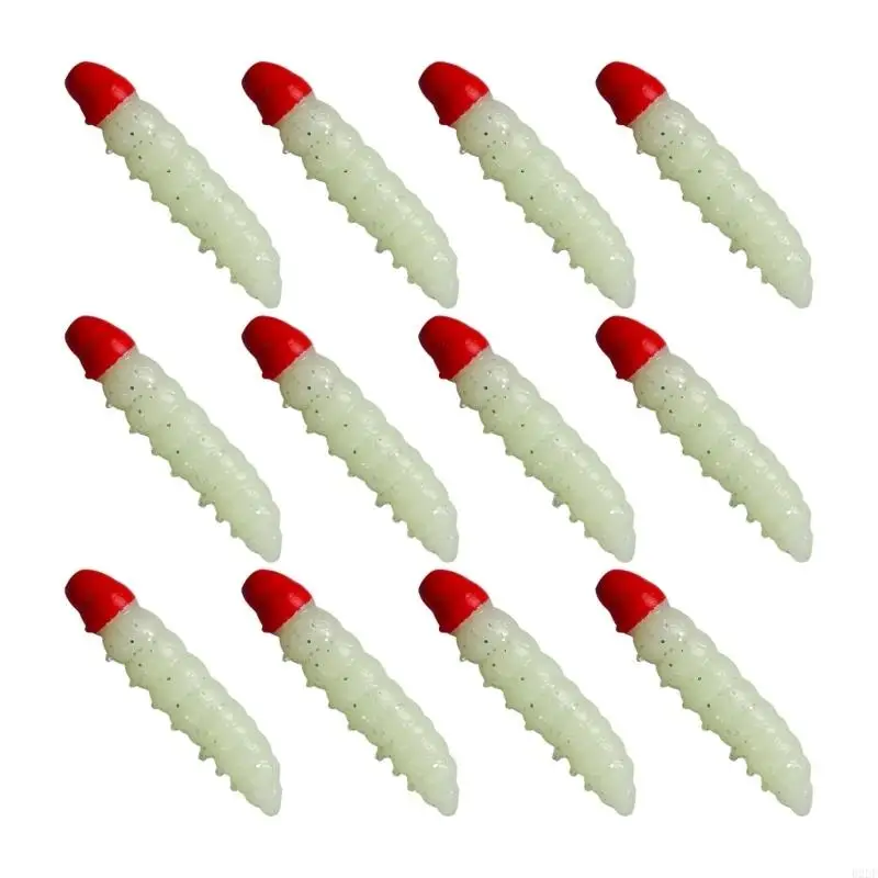Everyday Fishing Mealworm Profile Grub for Pond Casting, 12 Count 3.86 Segmented Offering for Light Tackle Use