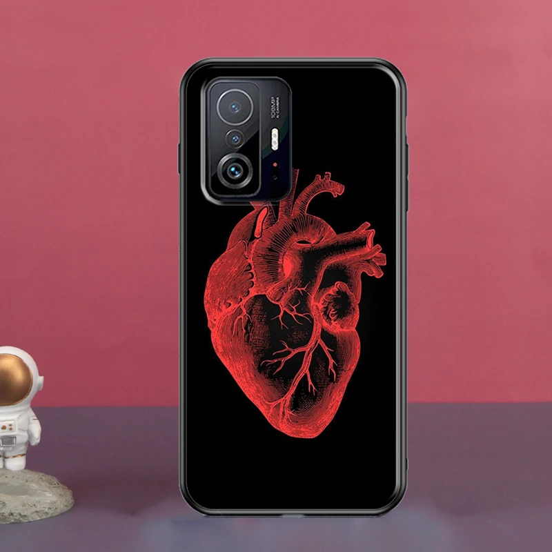 Medical Human Organs Heart Art For POCO X5 X3 F5 Pro X4 F4 GT M5s C40 F3 Case For Xiaomi 13 Lite 12 11T 12T Pro 12X Cover