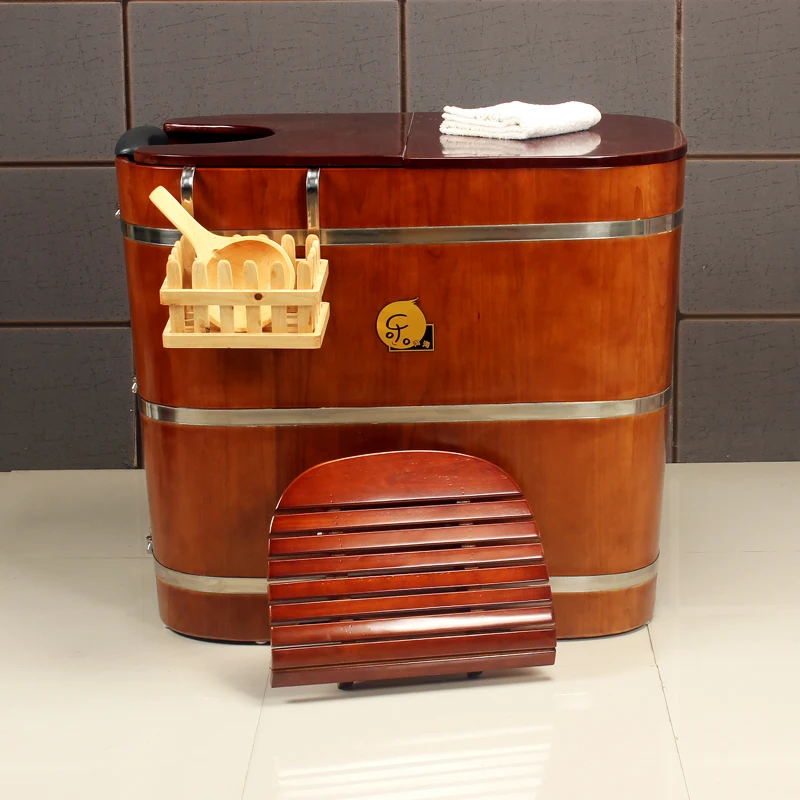 Bathing bucket, wooden , bath t, household adult bath, steam fumigation