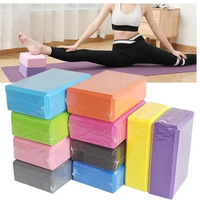 2PCS EVA Gym Blocks Foam Brick Training Exercise Fitness Equipment Dance Yoga Auxiliary Tool Stretching Body Shaping Yoga Blocks
