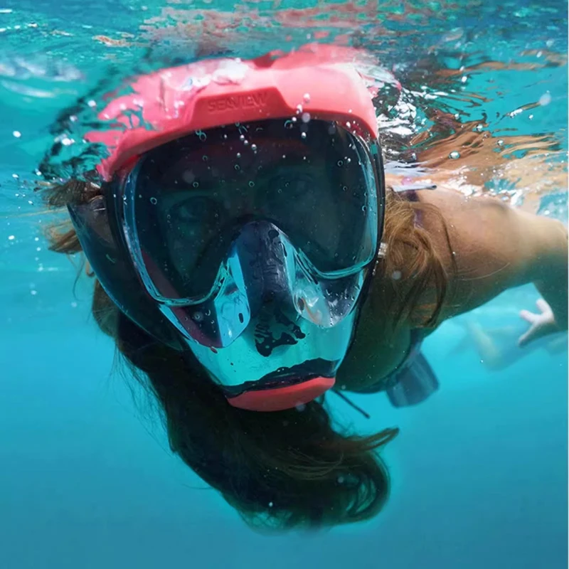 

Snorkeling mask diving goggles adult anti-fog mask full dry snorkel equipment