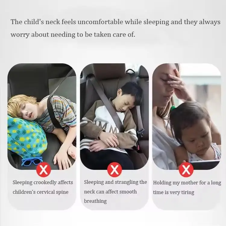 Y-förmige Auto-Schlafkopfstütze für Kinder, Cartoon-Autositzschutz-Kopfstütze, Erwachsenen-Autositzgurt-Kissen, Autositzkissen – Detail 10