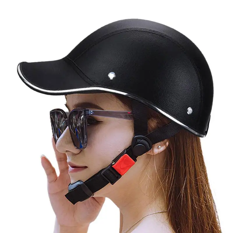 Motorcycle HelmAdjustable Cycling Half Helm Scooter Helmets Hat Shock-Absorbing Equipment For Men Women Commuting Biking Skating