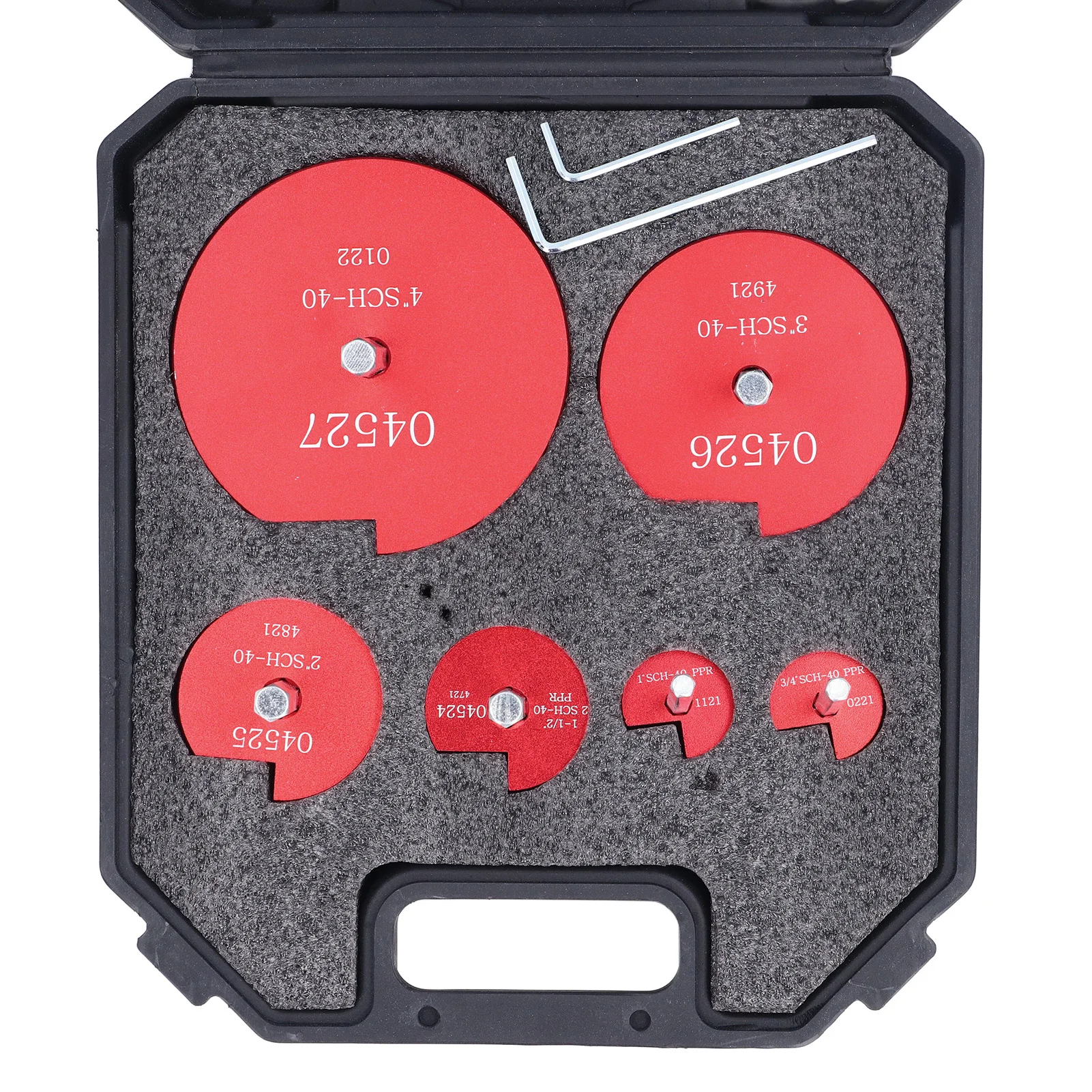 

PVC Pipe Reamer Cutter Set PVC Socket Saver Standard 1.27In Drill Bit Suitable 3/4in 1in 1‑1/2in 2in 3in 4in for 1/2in Drill Bit