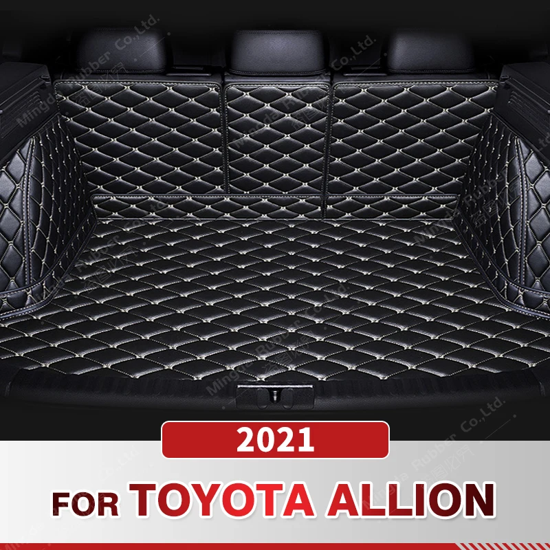 

Auto Full Coverage Trunk Mat For Toyota Allion 2021 Leather Car Boot Cover Pad Cargo Liner Interior Protector Accessories