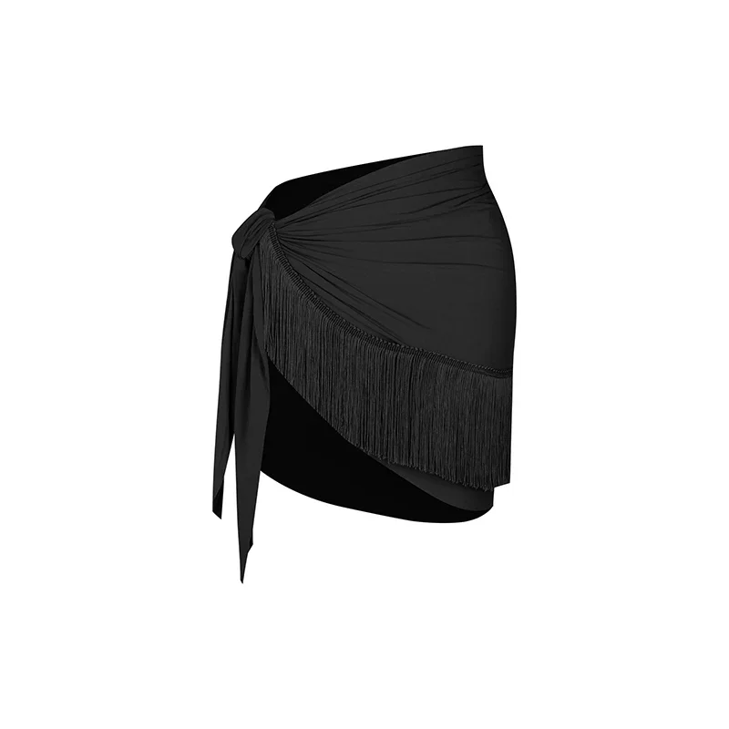 فستان رقص لاتيني ملابس للنساء بدون ظهر تنورة بشراشيب بدلة للبالغين رومبا سامبا قاعة الرقص ملابس تدريب احترافية