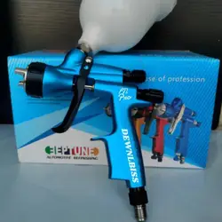 Paint 600ml Devwblss Neptune Blue Hvlp 110B 1.3mm Nozzle Professional Spray Gun Cars（Quick delivery）