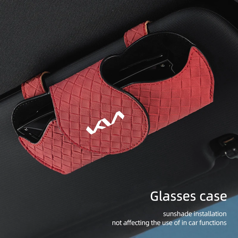 

Car Interior Glasses Clip Auto Sun Visor Sunglasses Holder Valve For KIA K5 K9 Sorento Ceed Sportage Carnival Stinger Niro Soul
