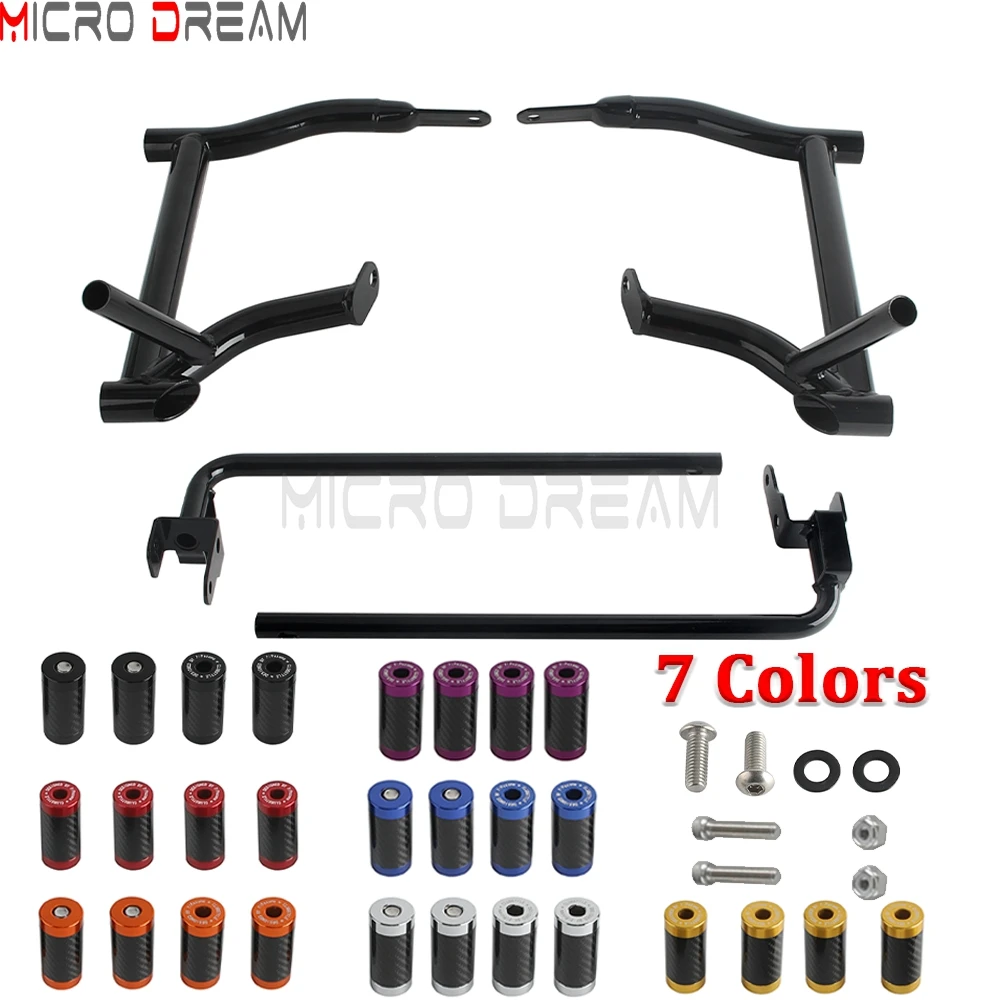 Motorcycle Saddlebags Guards Crash Bar Lower Supports Kit For Harley Touring Electra Street Road Glide FLHT FLHX FLTRX 2014-2025