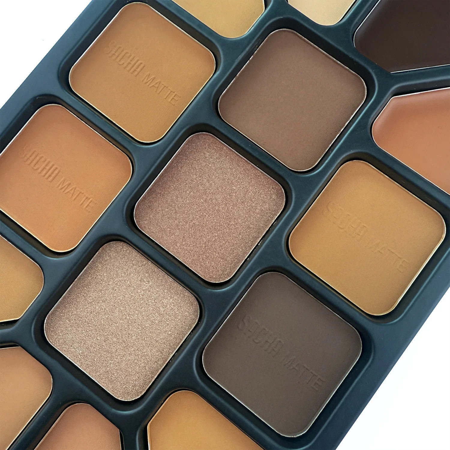 Paleta de pó para contorno facial, 15 cores, iluminador fosco, sombreamento natural, corretivo, fórmula úmida e seca para escultura facial, maquiagem