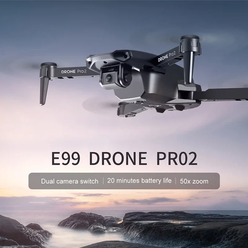 E99 Pro New WIFI FPV Drone Wide Angle HD 4K 1080P Camera Height Hold RC Foldable Quadcopter Helicopters Remote Control Airplanes