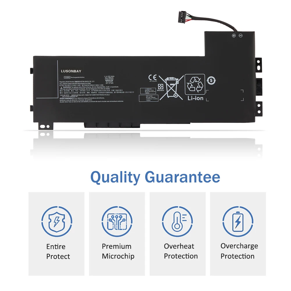 VV09XL Battery For HP ZBook 15 G3 G4 Series HSTNN-DB7D HSTNN-C87C 808398-2C2 808398-2C1 808452-005 90WH/7800mAh