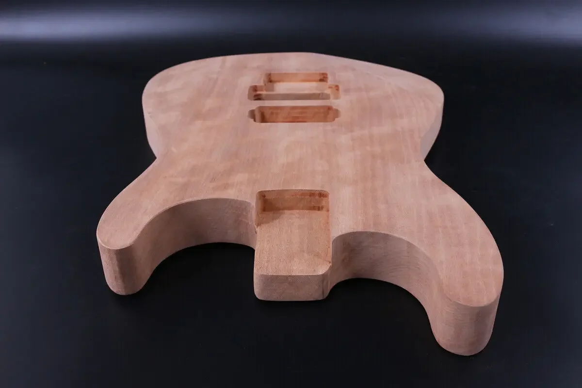 Yinfente New Electric Guitar Body Solid Wood Unfinished DIY Project High Quality P90 Pickup PRS Style Body Luthier Use -S30T