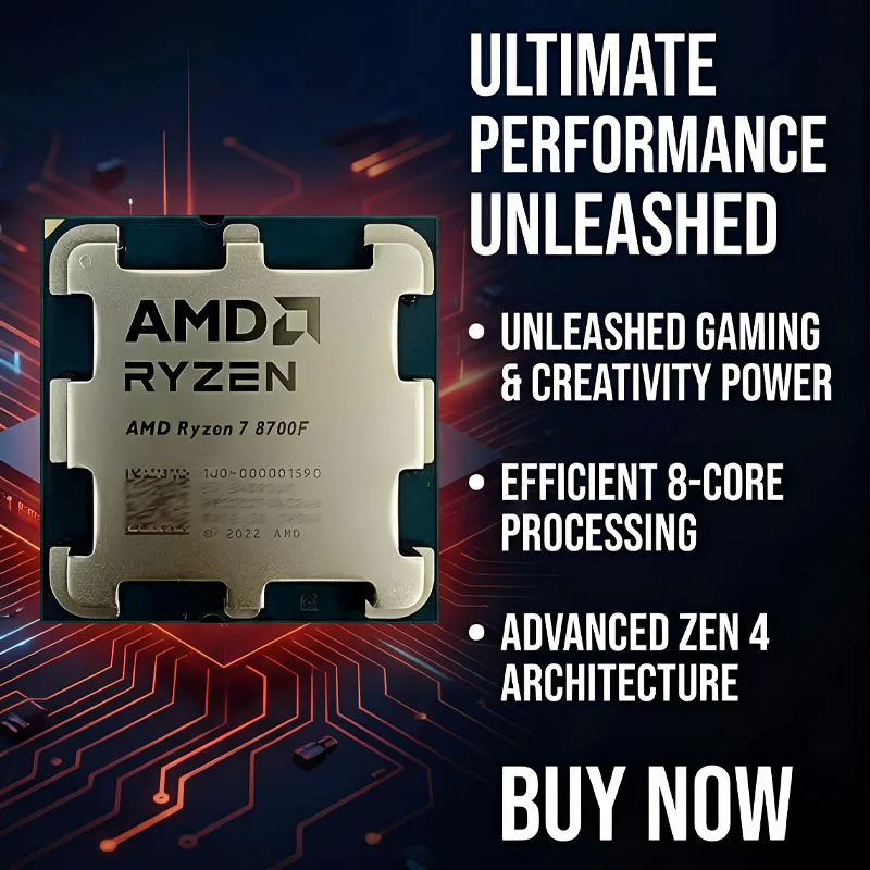 AMD Ryzen 7 8700F 新しい R7 8700F 8 コア 16 スレッド 5GHz