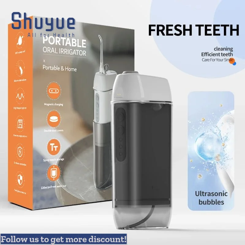 

Беспроводной дорожный ирригатор для воды, 230 мл, компактный перезаряжаемый ирригатор для полости рта для чистки зубов, IPX7, водонепроницаемый Dental Spa Jet, 3 режима