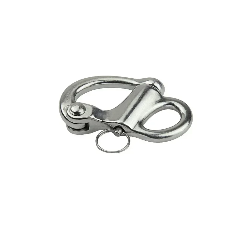 10PCS/LOT 304 Stainless Steel 35MM Quick Release Fixed Bail Snap Shackle With Ring