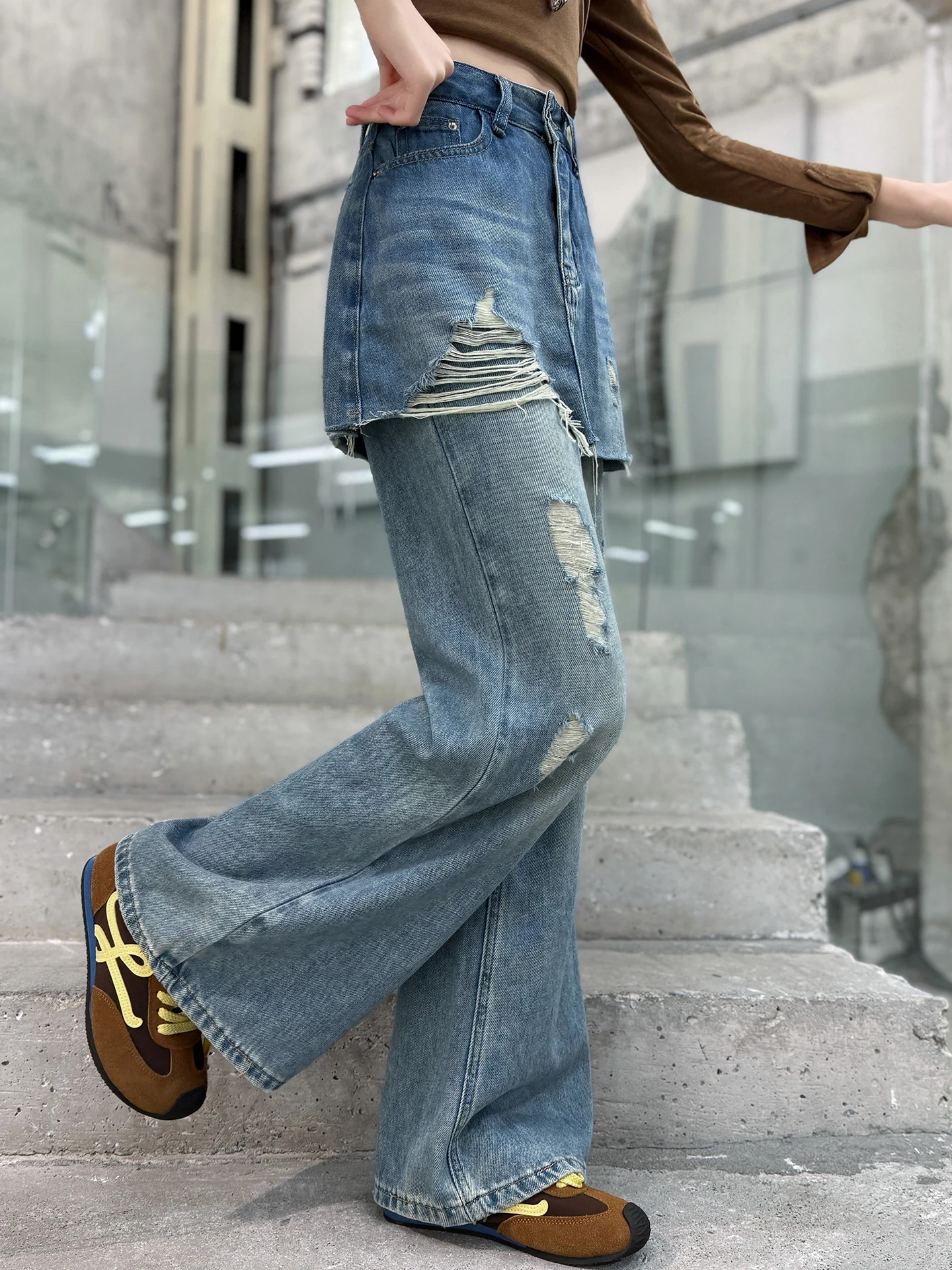 pantalones-vaqueros-de-pierna-ancha-para-ninas-estilo-coreano-primavera-y-otono-ropa-de-moda-para-ninos-pantalones-largos-con-cintura-elastica-sin-forro-interior