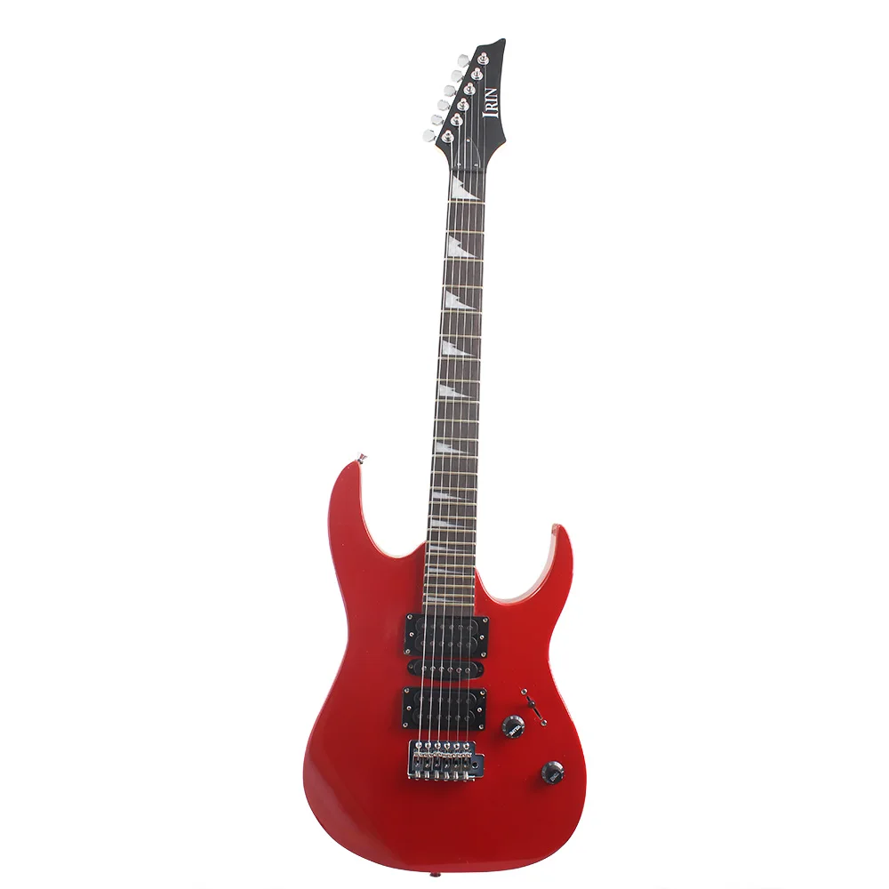 IRIN Red 24 Frets Electric Guitar 6 Strings Maple Body Neck Guitarra with Bag Amplifier Tuner Capo Pick Cleaning Cloth Parts