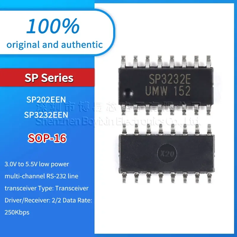 Remendo genuíno original SOP-16, SP3232EEN, RS232, SP202EEN, ECN, novo