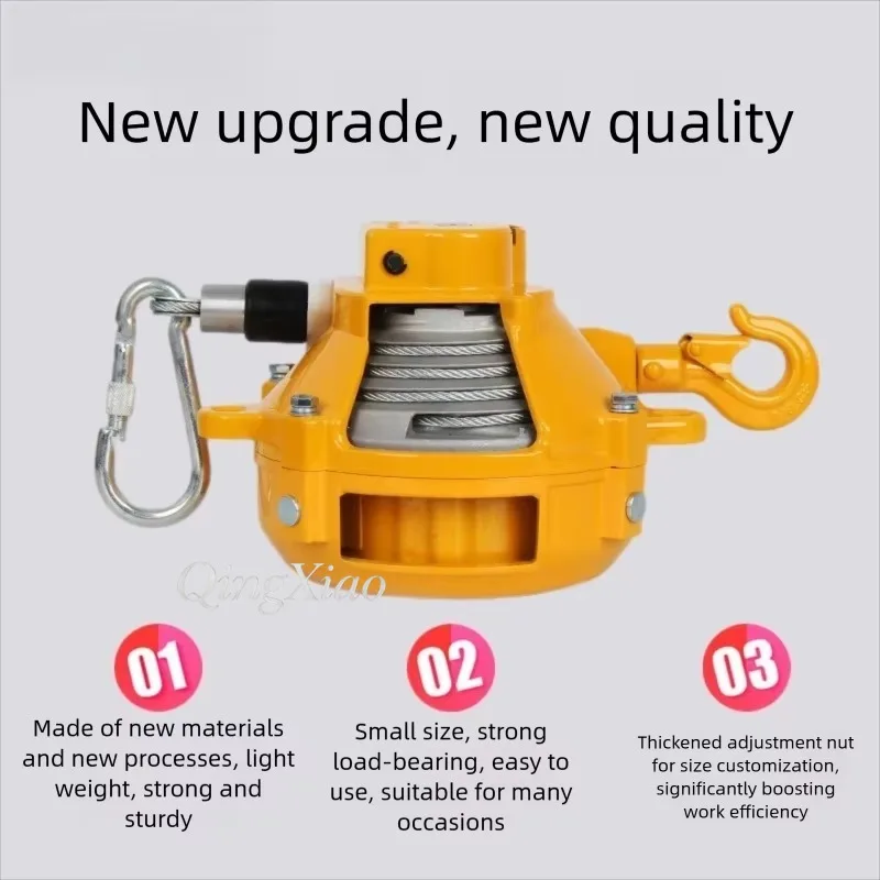 15 To 30kg Self-lock Spring Balancer Tower Structure Wire Rope Puller Portable Lifting Hanger For Workshop Material Handling