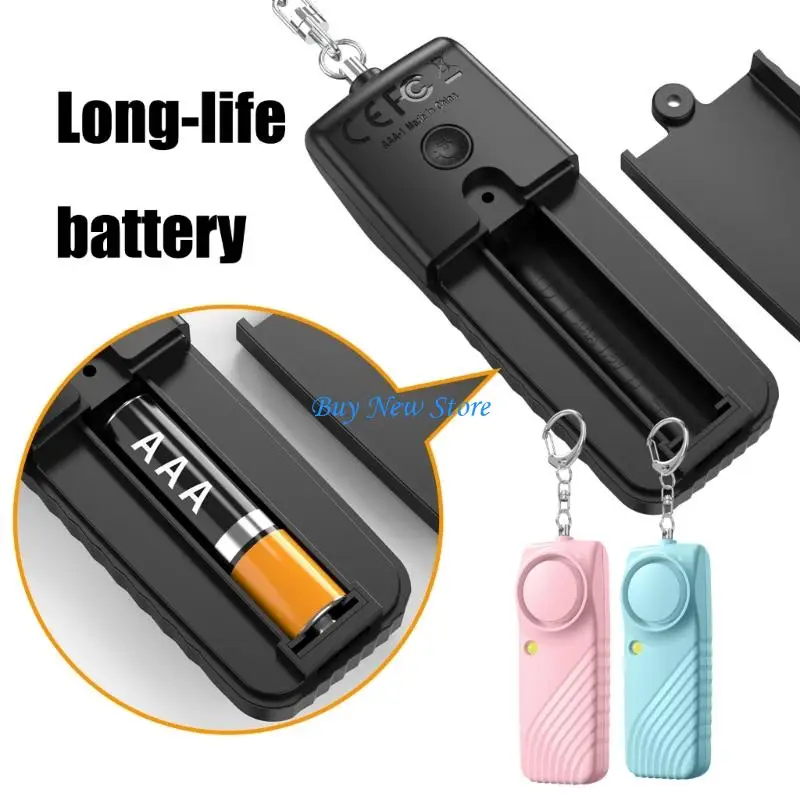 

20CE 130dB Person Alarm High Decibel Person Alarm with LED Light Small Own Defense Alarm Plastic for Senior