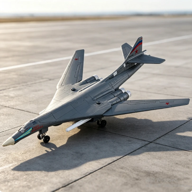 White Swan TU-160 Bomber Alloy Aviation Model Movable Wing Collection Class Aircraft Alloy diacast cast car model rebound toy