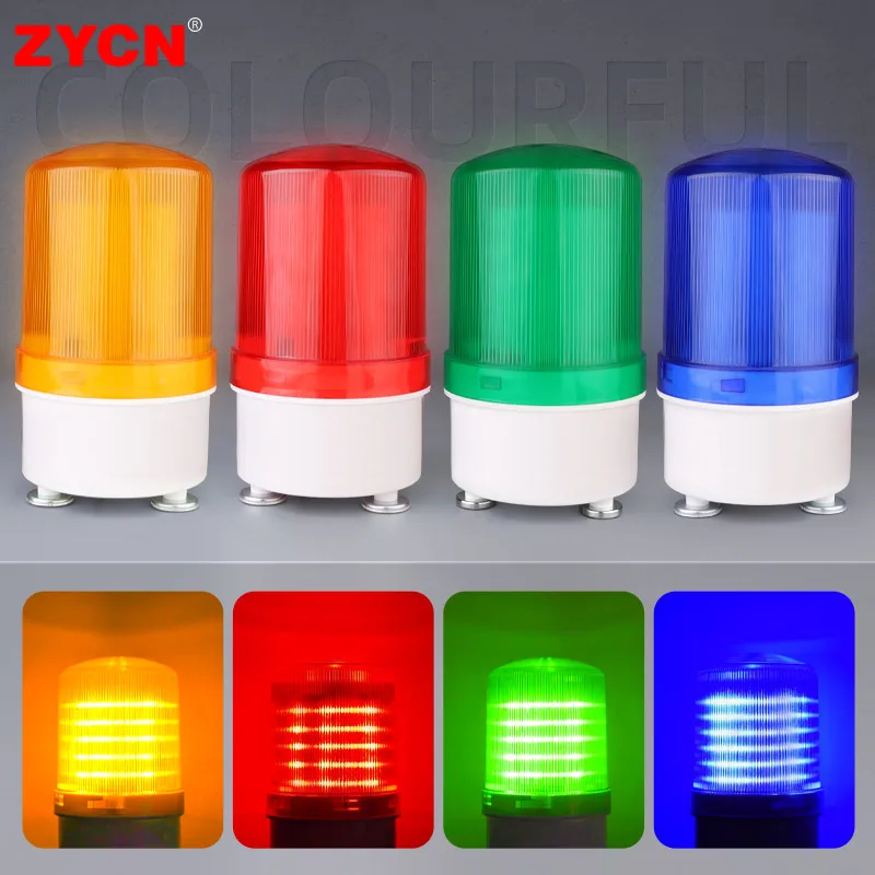 LTE-1101 Waterproof LED Rotating Indicator Signal Flashing Light Beacon Warning No Sound Strobe Alarm Lamp 12/24/220V Customized