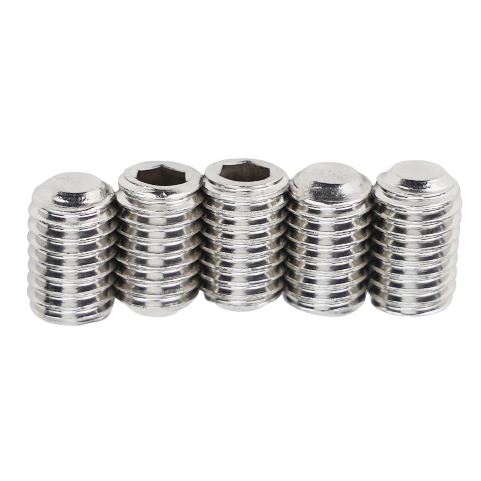 

M5 Grub Screws 0.8cm/0.3inch Heigth 10 Pieces Accessories High Quality Silver Stainless Steel Hot Sale Protable