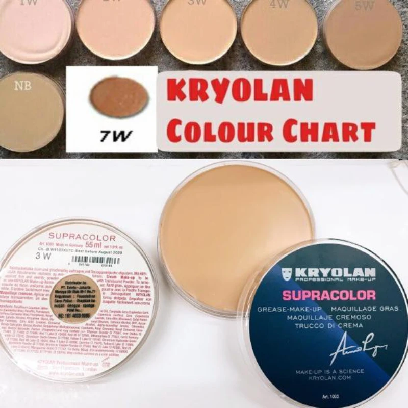 【READY STOCK】SUPRA KRYOLAN FOUNDATION 55ML CONCEALER CREAM