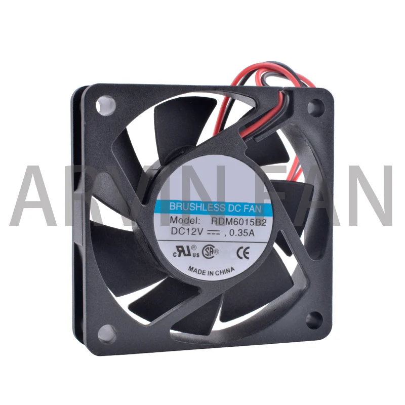 COOLING REVOLUTION RDM6015B2 6cm 6015 60mm Fan 60x60x15mm 12V 0.35A Double Ball Bearing Large Air Volume Cooling Fan