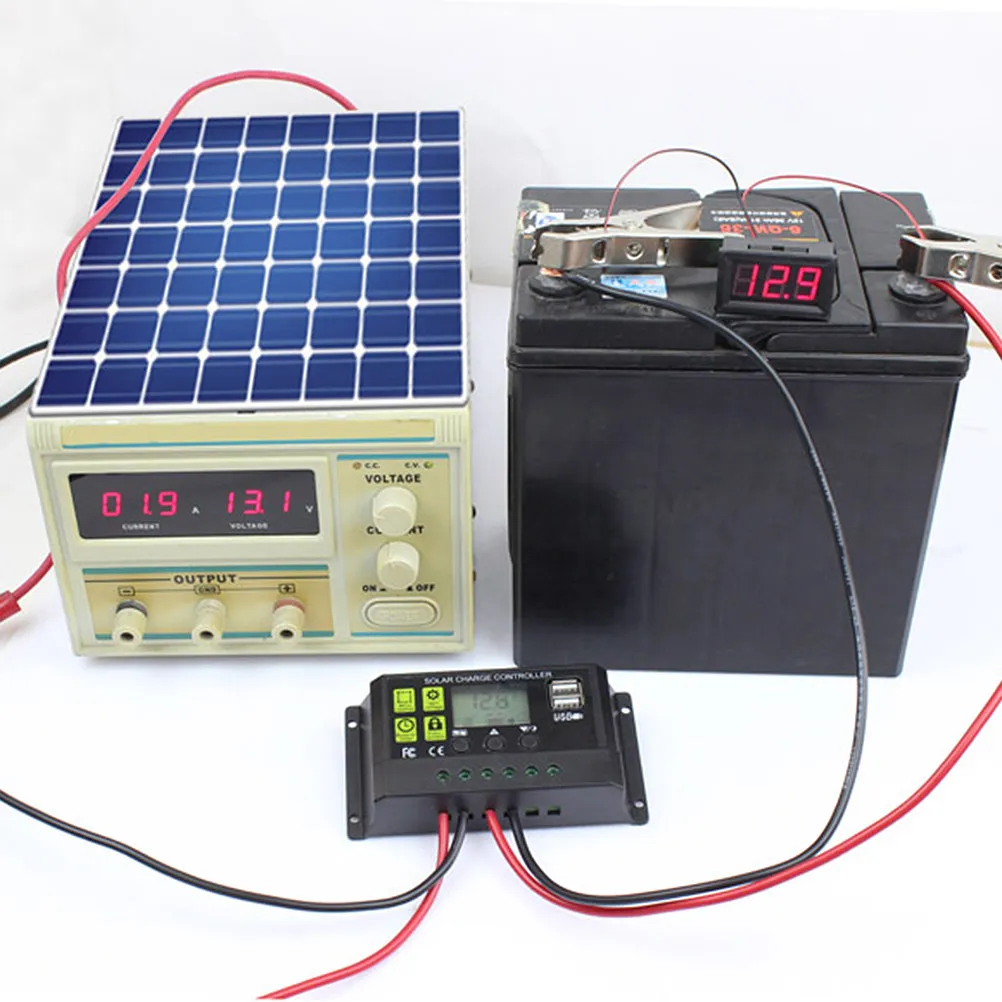 

Солнечный контроллер 12В/24В с автоматической идентификацией, интеллектуальный контроллер заряда PWM, функция USB, полная защита аккумулятора