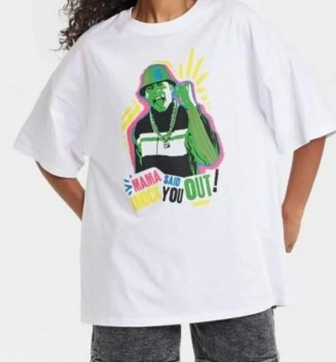 

NWT Rock The Bells LL Cool J Белая футболка в стиле хип-хоп Mama Said Knock You Out ПРОЧИТАЙТЕ!