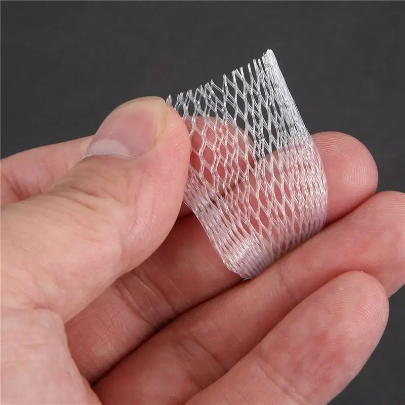 Beauty 300 Pcs Make Up Brush Pen Netting Cover Mesh Sheath Protectors Guards Protective Cover Sheath Net (White)