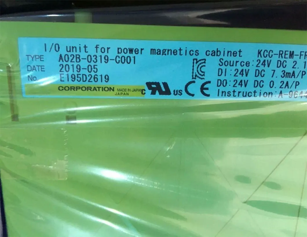 

Совершенно новый A02B-0319-C001 A02B-0309-C001 Гарантия один год.