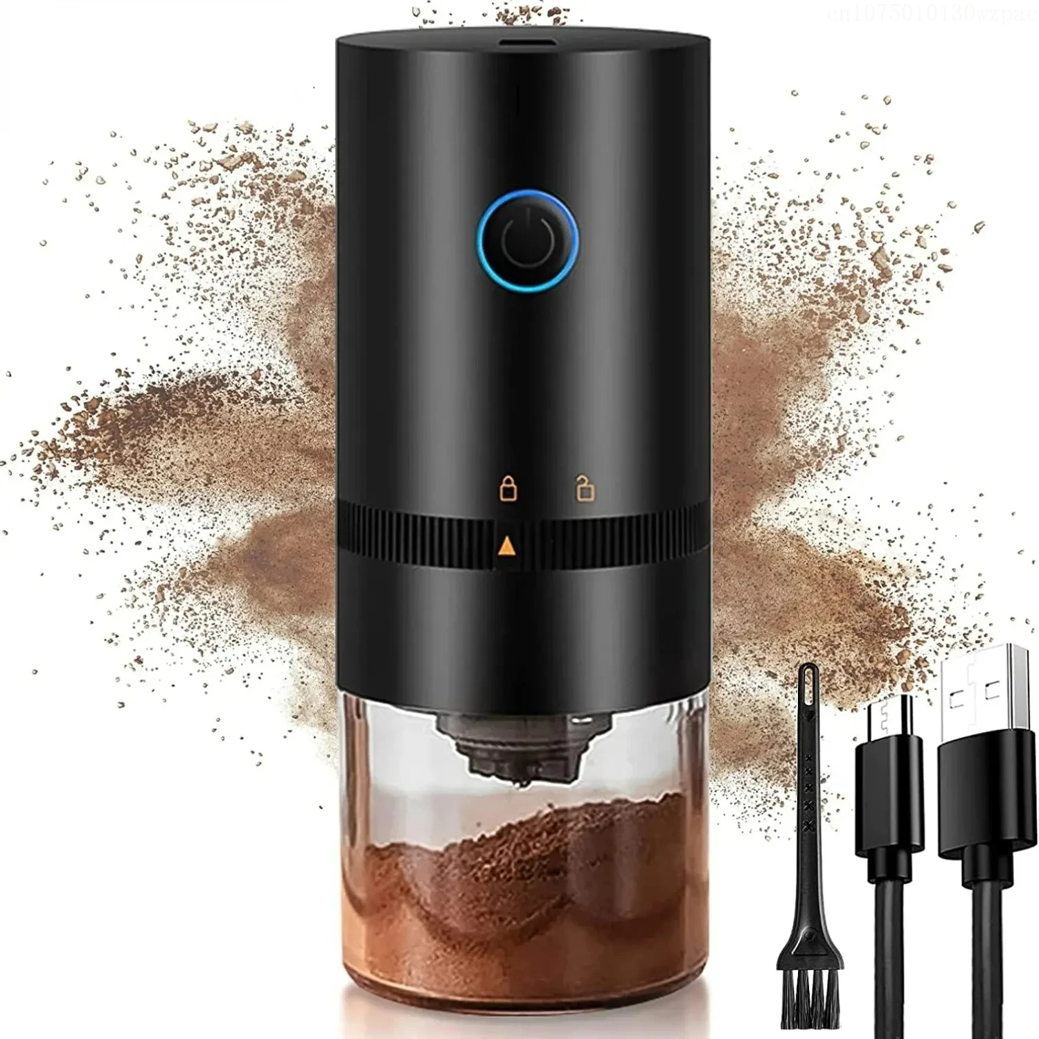 Xiaomi Electric Coffee Grinder Baking Paint Pulverizer LED Display Black Pepper Grinder Type-c Portable   Automatic Machine