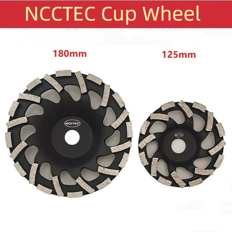 Imagem -02 - Ciclone Diamante Sinterizado Moagem Cup Wheels Disco de Moagem de Granito de Concreto de Forma Estranha em em M14 e Em11 22.23 mm 125 mm 180 mm