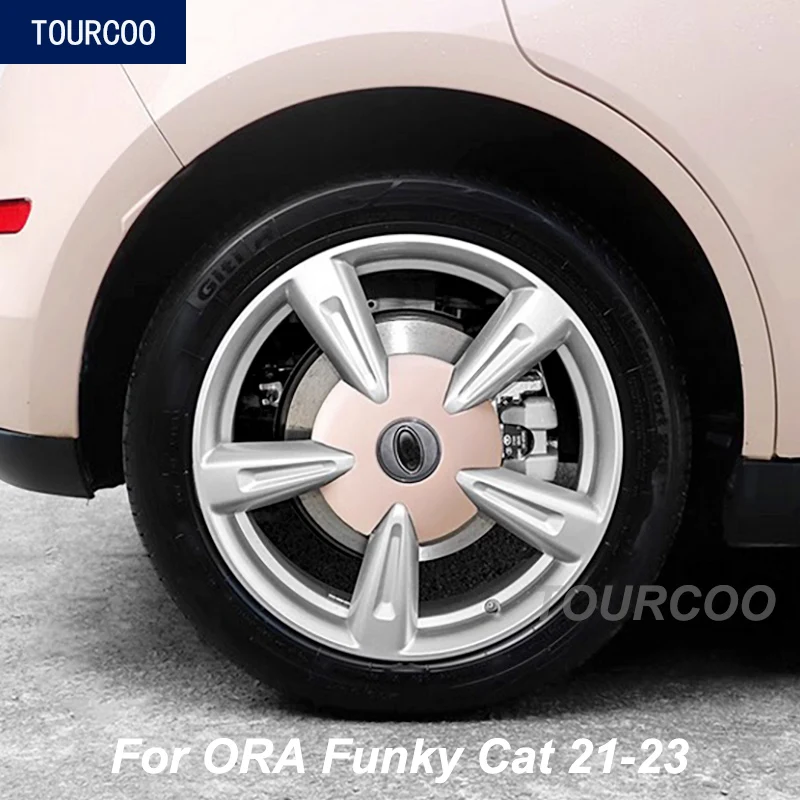 For ORA Funky Cat Good Cat 2021-2023 Steering Wheel Hub Protective Cover Stickers Exterior Modified Accessories