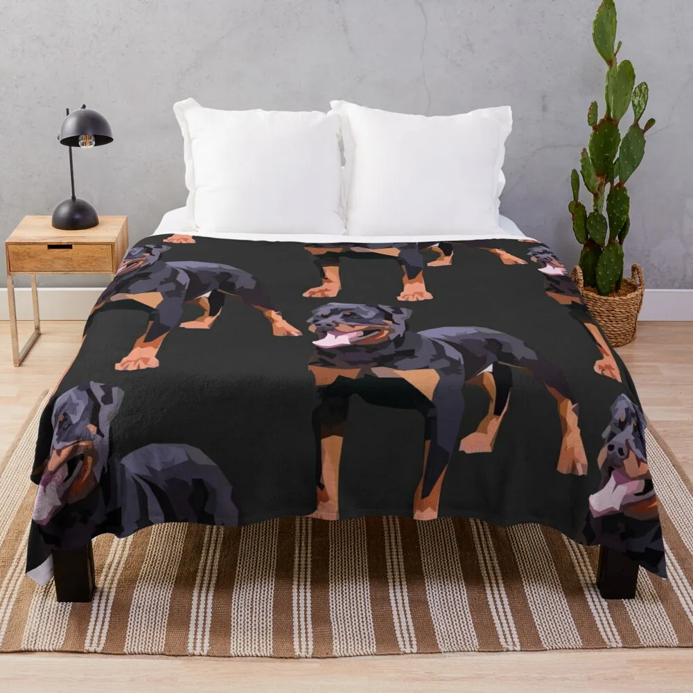 

Rottweiler Throw Blanket Baby Blanket throw blanket for sofa Furry Blankets