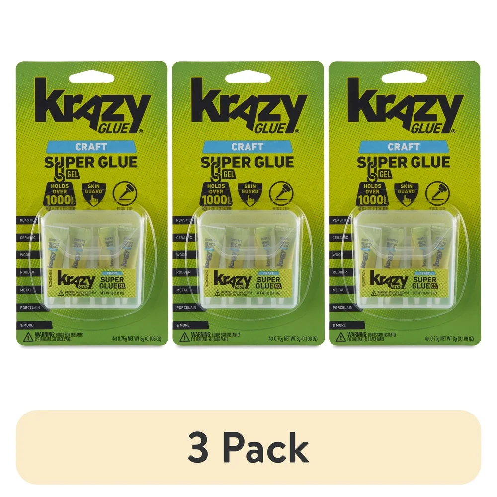 Confezione da 3 mini singoli artigianali con punta fine, colla a legame rapido, 4 tubi usa e getta, gel senza esecuzione, applicazione di precisione, incollaggio istantaneo