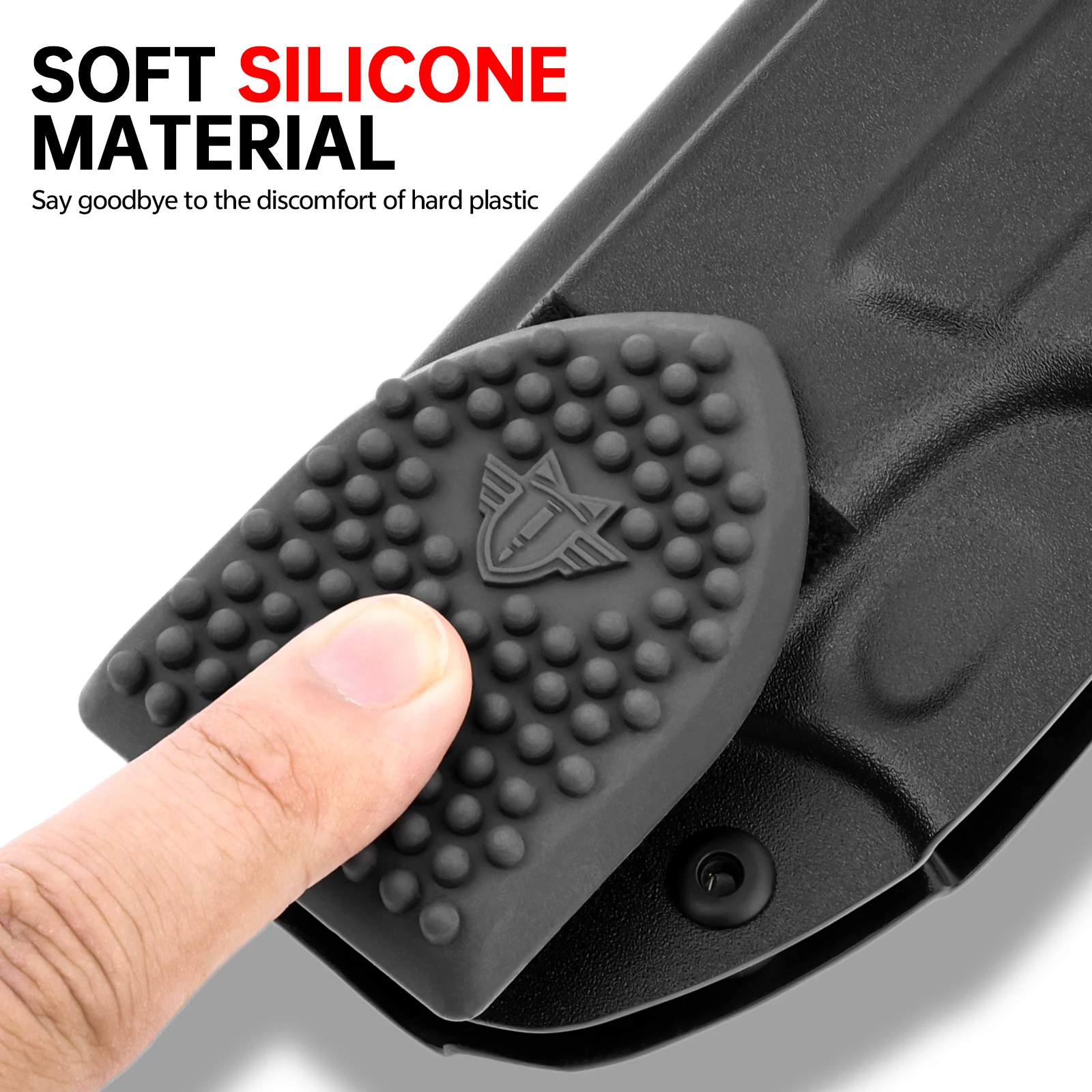 IWB Holster Wedge Soft Silicone Concealment Spacer Reduce Printing for Inside Waistband Kydex Holster 2Pcs