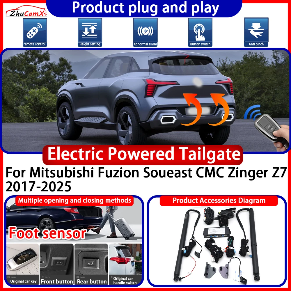 Powered Tailgate for Mitsubishi Fuzion Soueast CMC Zinger Z7 2017-2025 SystemAnti Pinch Smart Intelligent Control Gate Lift Kit