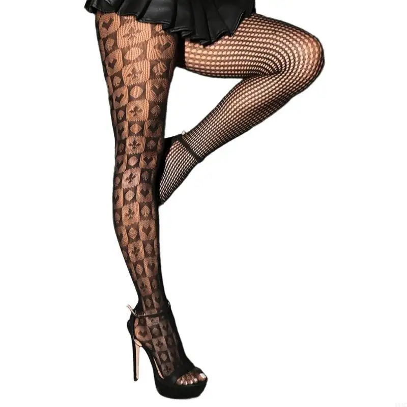 

Fashion Pantyhose Comfortable Silk Stockings with Print for Theme Party Y1AC