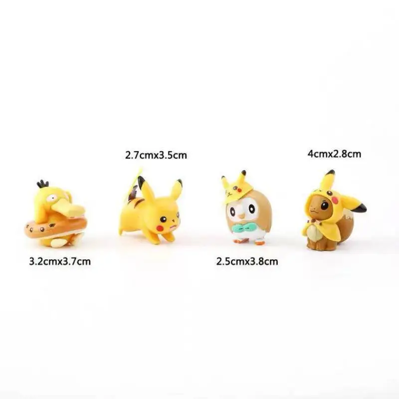 8 Pcs/Set Mini 2-4cm Pokemon Dolls Figure Little Elf Pet Pikachu Bulbasaur Squirtle Figurine Anime Cake Decoration Ornaments image 6